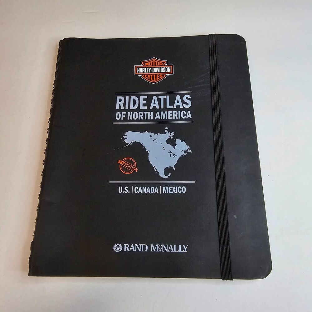 Harley Davidson Ride Atlas of North America Rand McNally 1st Edition